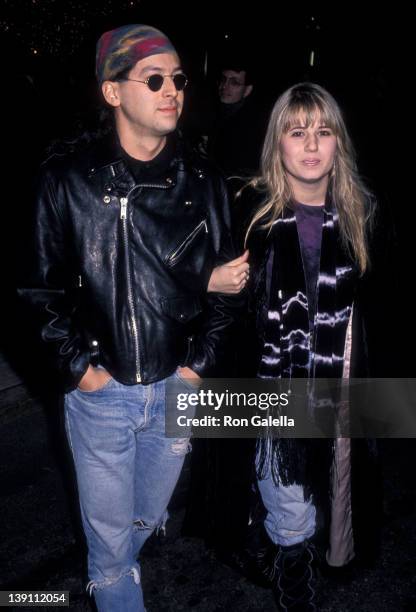 Chastity Bono and date Mitch Shiro attend the "Cinema Paradiso" New York City Premiere on January 31, 1990 at Alice Tully Hall, Lincoln Center in New...