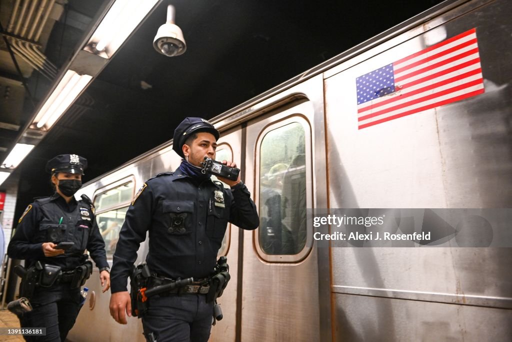 NYPD Increases Security In Subway Stations After Brooklyn Shooting