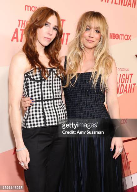 Zosia Mamet and Kaley Cuoco attend the Los Angeles Season 2 Premiere of the HBO Max Original Series "The Flight Attendant" at Pacific Design Center...