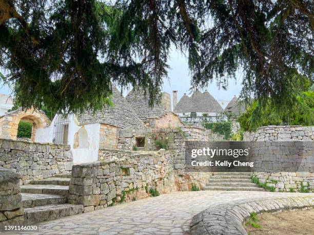 alberobello, italy - trulli stockfoto's en -beelden