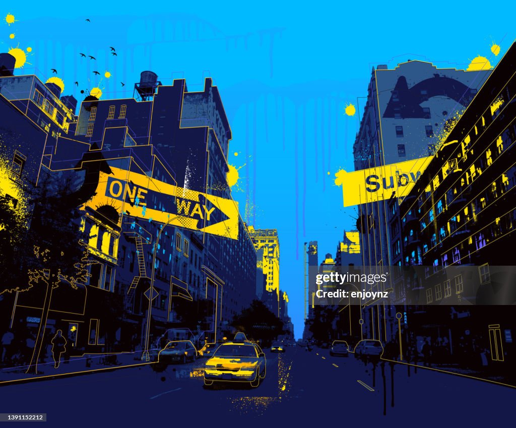 New York City Grunge Illustration