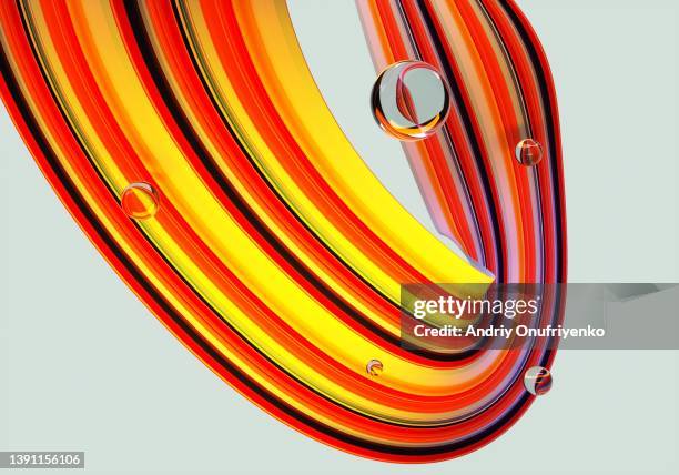 abstract multi coloured twisted ribbon - alexa grace stock pictures, royalty-free photos & images