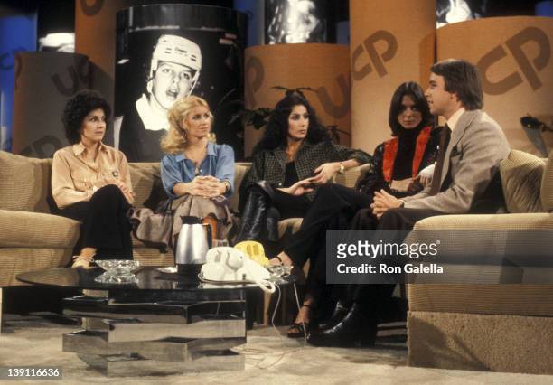 Actress Joyce DeWitt, actress Suzanne Somers, singer Cher, actress Kate Jackson and actor John Ritter participate in the United Cerebral Palsy's...