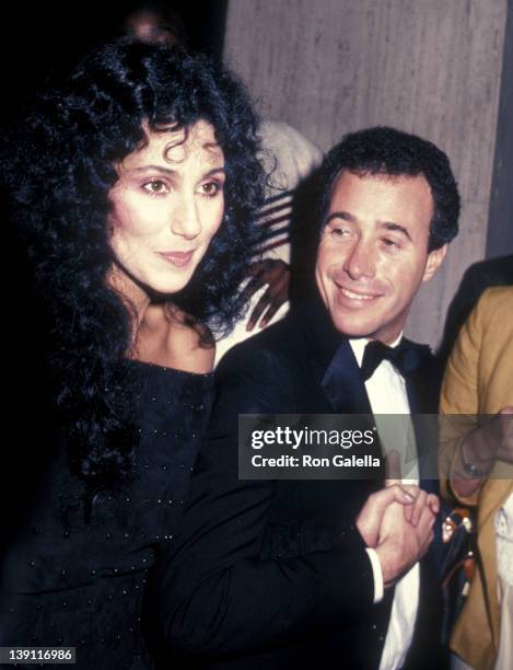 Singer/Actress Cher and producer David Geffen attend the "Dreamgirls" Opening Night Performance on March 20, 1983 at Shubert Theatre in Century City,...