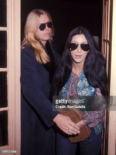 Musician Gregg Allman and singer Cher on January 21, 1977 shop on Wisconsin Avenue in Washington, DC.