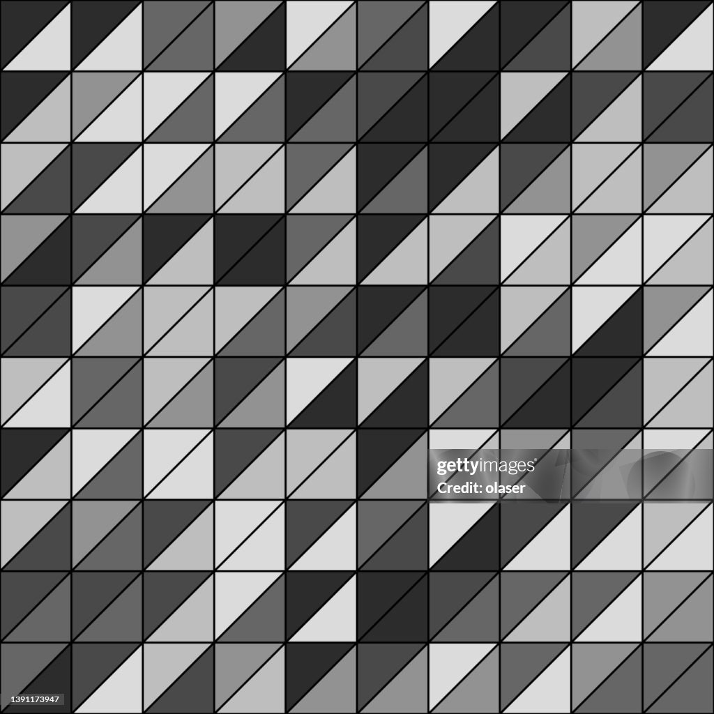 Solid Pattern Siagram Gray Solid Halfsquare Triangles In Grid Pattern High-Res Vector Graphic ...