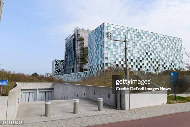 Den Haag, Netherlands, : general view outside of the International Criminal Court on March 29, 2022 in Den Haag, Netherlands.