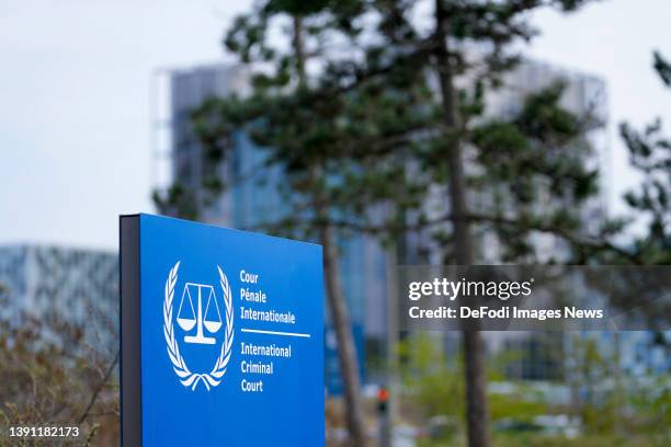 Den Haag, Netherlands, : general view outside of the International Criminal Court on March 29, 2022 in Den Haag, Netherlands.