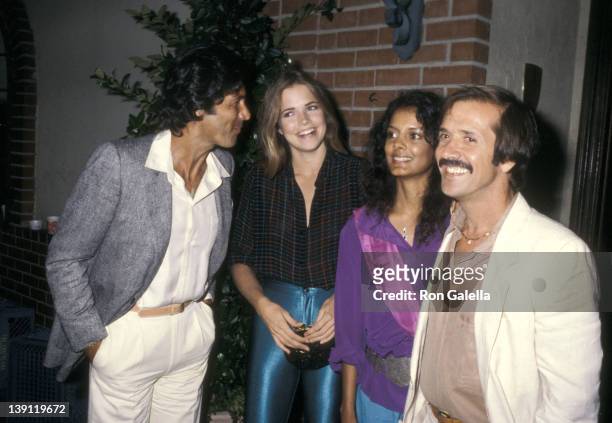 Director Stan Dragoti, Jamie Lee Johnson, Singer Sonny Bono and girlfriend Susie Coelho on October 3, 1979 dine at La Scala Restaurant in Beverly...
