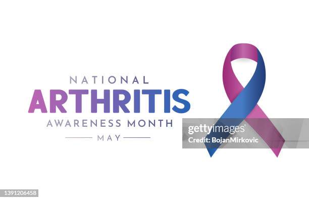 national arthritis awareness month, may. vector - rheumatism stock illustrations