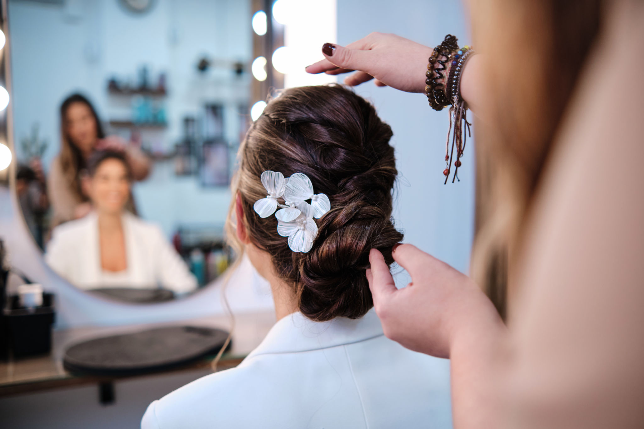 bride hair trial