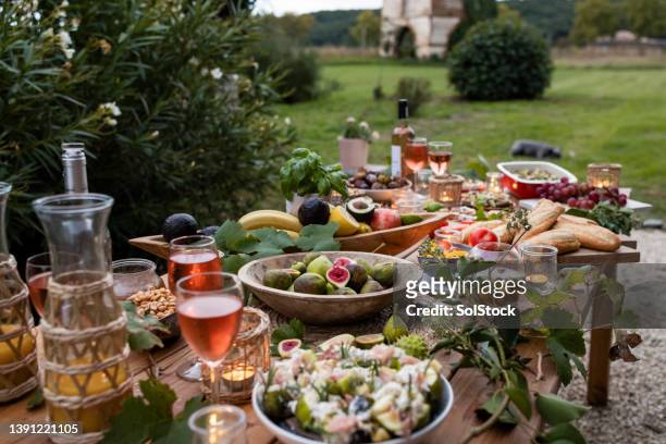 table set for dining - franse gerechten stockfoto's en -beelden