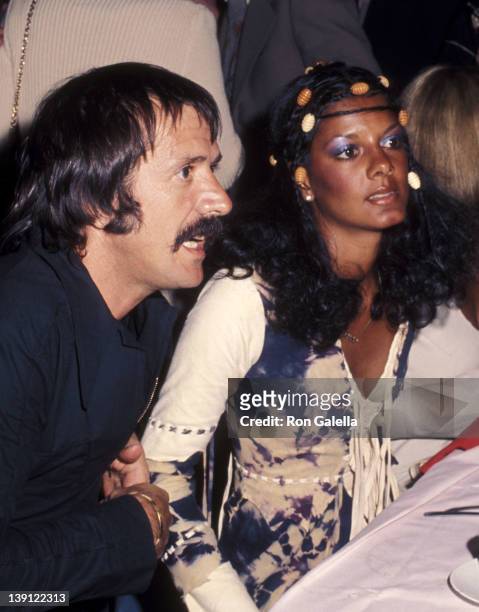 Singer Sonny Bono and girlfriend Susie Coelho attend Lisa Hartman Opening Night Show on March 15, 1976 at the Roxy Theatre in West Hollywood,...