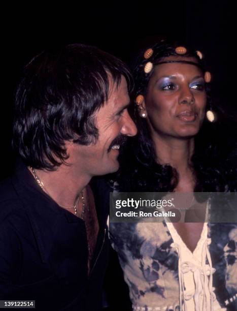 Singer Sonny Bono and girlfriend Susie Coelho attend Lisa Hartman Opening Night Show on March 15, 1976 at the Roxy Theatre in West Hollywood,...