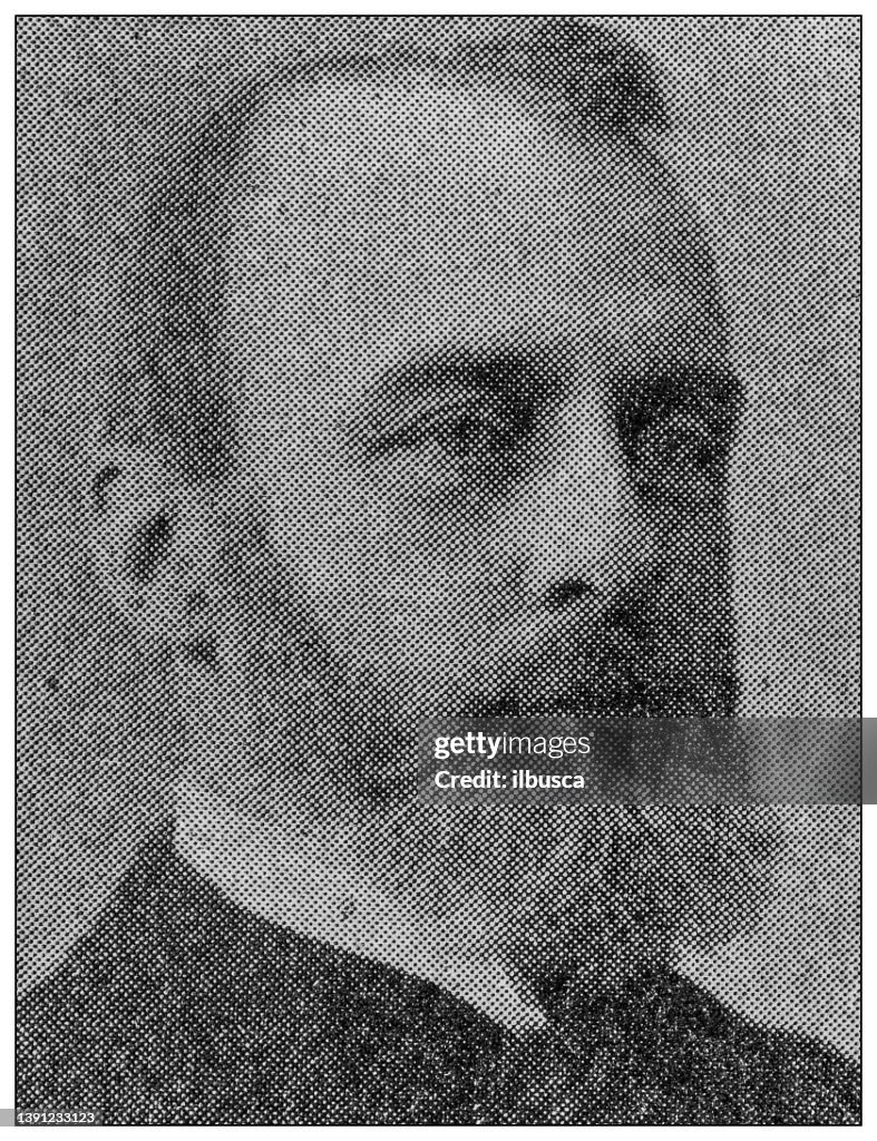 Antique portrait of famous people: George Eames Barstow