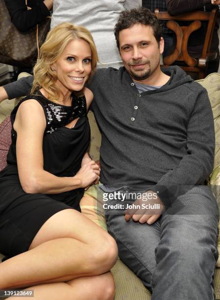 Actors Cheryl Hines and Jeremy Sisto attend a launch party for new skincare line Puristics at a private residence on February 16, 2012 in Los...