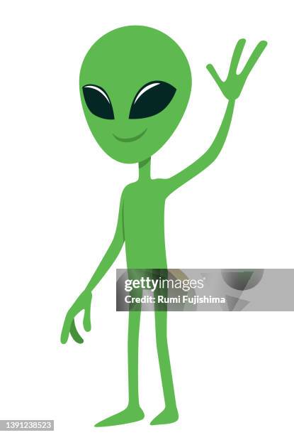 friendly alien - cartoon stock illustrations stock illustrations