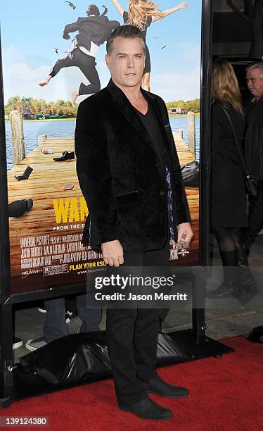 Actor Ray Liotta arrives at the premiere of Universal Pictures' 'Wanderlust' held at Mann Village Theatre on February 16, 2012 in Westwood,...