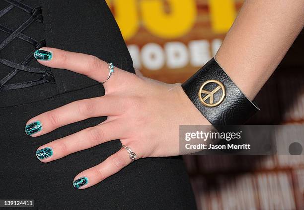 Actress Ashley Edner arrives at the premiere of Universal Pictures' 'Wanderlust' held at Mann Village Theatre on February 16, 2012 in Westwood,...