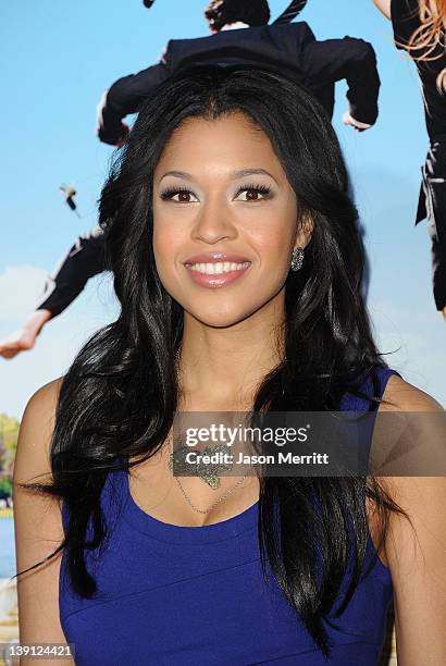 Actress Kali Hawk arrives at the premiere of Universal Pictures' 'Wanderlust' held at Mann Village Theatre on February 16, 2012 in Westwood,...