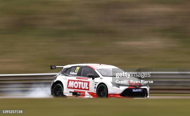 Ricky Collard of Toyota Gazoo Racing UK drives during 2022 Kwik Fit British Touring Car Championship Season Launch at Thruxton Circuit on April 13,...