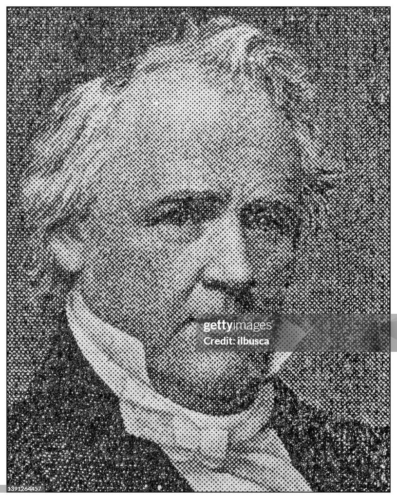 Antique portrait of famous people: James Buchanan