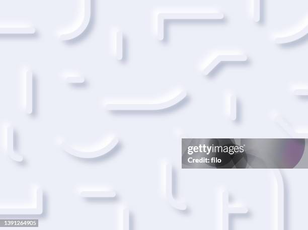 neomorphism textured line shapes background - maze stock illustrations