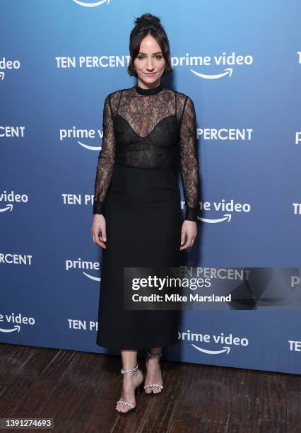 Lydia Leonard attends the "Ten Percent" Press Launch at Picturehouse Central on April 13, 2022 in London, England.