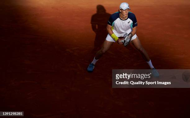 Emil Ruusuvuori of Finland in his match against Jannik Sinner of Italy during day four of the Rolex Monte-Carlo Masters at Monte-Carlo Country Club...