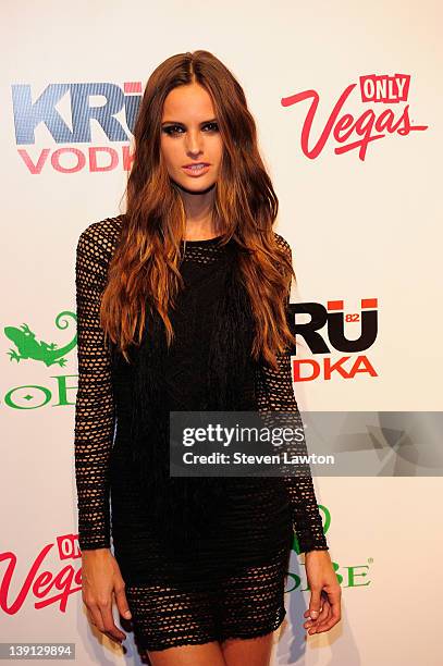 Sports Illustrated swimsuit model Izabel Goulart arrives for Club SI Swimsuit at the Pure Nightclub at Caesars Palace on February 16, 2012 in Las...