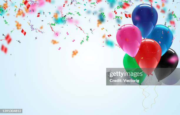 realistischer ballon - luftballon stock-grafiken, -clipart, -cartoons und -symbole