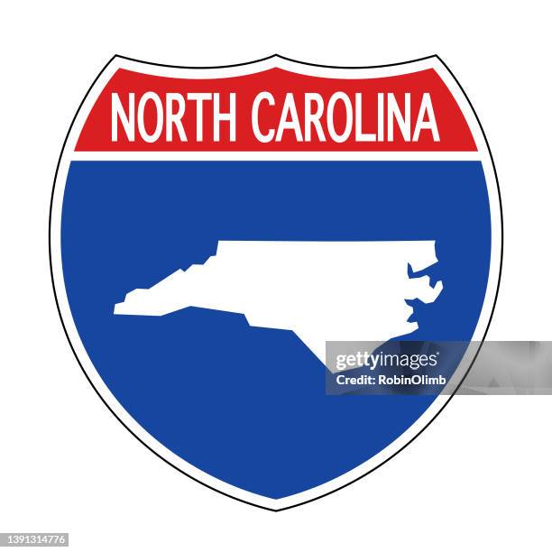 ilustraciones, imágenes clip art, dibujos animados e iconos de stock de señal de tráfico interestatal de carolina del norte - us interstate symbols