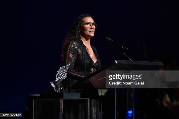 Patricia Blanchet speaks onstage at the 2022 Jazz At Lincoln Center Gala, Body and Soul: America Rises Through the Arts, at Jazz at Lincoln Center on...