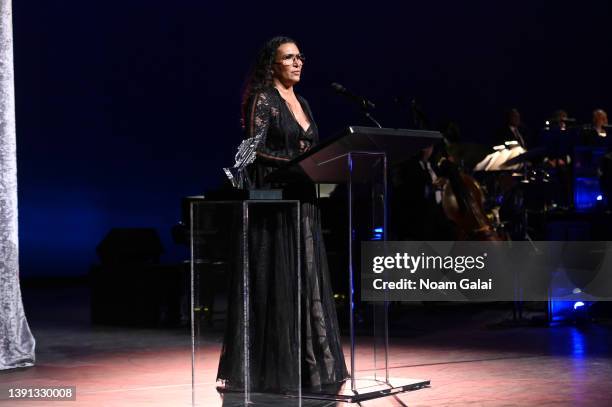 Patricia Blanchet speaks onstage at the 2022 Jazz At Lincoln Center Gala, Body and Soul: America Rises Through the Arts, at Jazz at Lincoln Center on...