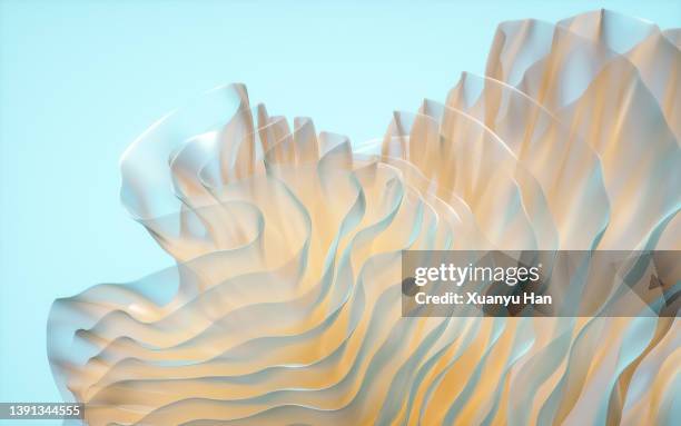 3d wave pattern background - sheer fabric 個照片及圖片檔