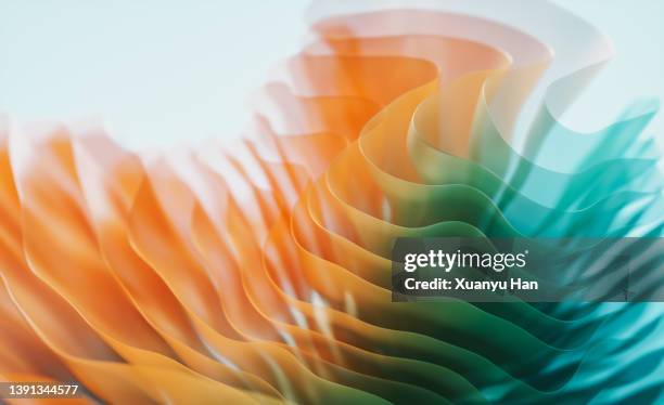 3d wave pattern background - fractal stock pictures, royalty-free photos & images