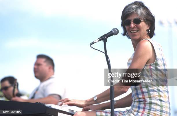 Marcia Ball performs during New Orleans By The Bay 2001 at Shoreline Amphitheatre on June 25, 2001 in Mountain View, California.