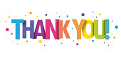 THANK YOU! colorful typography banner