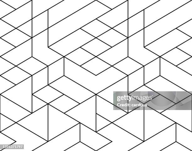 seamless black and white abstract contour pattern - flooring samples stock illustrations