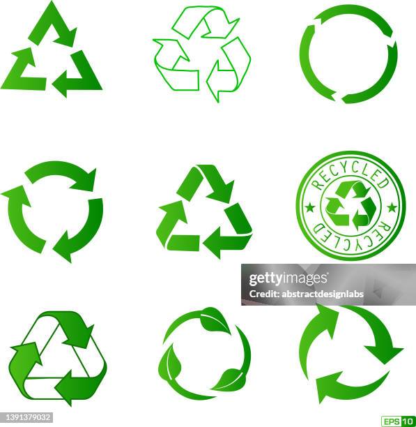 illustrations, cliparts, dessins animés et icônes de recycle icon pack - illustration vectorielle - container de tri sélectif des déchets