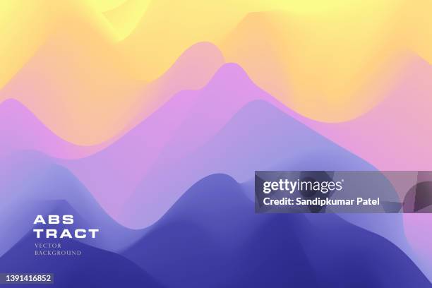 mountain landscape. mountainous terrain. vector illustration. - psychedelic trip stock illustrations