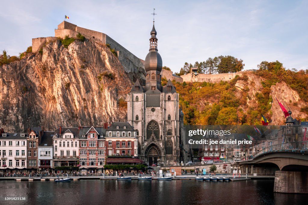 Sunset, Notre Dame de Dinant, Dinant Citadel, Dinant, Belgium
