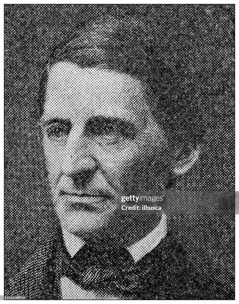Portrait antique de personnages célèbres: Ralph Waldo Emerson