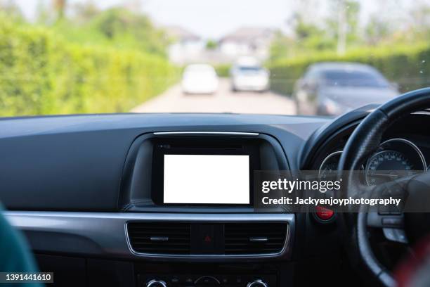 view of modern car interior - car interior no people stock pictures, royalty-free photos & images