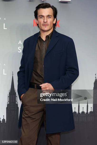 Rupert Friend attends the 'Anatomy of a Scandal' World Premiere at the Curzon Mayfair on April 14, 2022 in London, England.