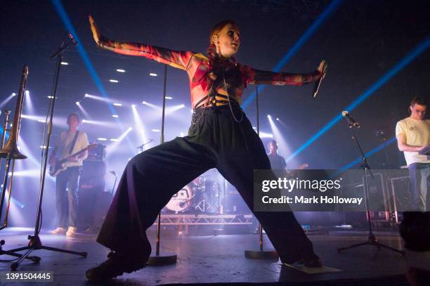 Andy Cato, Saint Saviour and Tom Findlay of Groove Armada perform at O2 Academy Bournemouth on April 14, 2022 in Bournemouth, England.