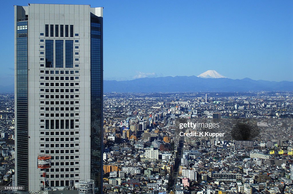 Tokyo cityscape with Mt. Fuji