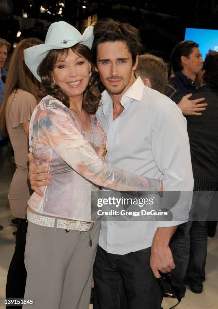 Brandon Beemer and Lesley-Anne Down attend the 6,000 Episode of "The Bold and the Beautiful" at CBS Television City on February 7, 2011 in Los...