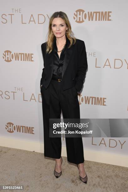 Michelle Pfeiffer attends Showtime's FYC Event and Premiere for "The First Lady" at DGA Theater Complex on April 14, 2022 in Los Angeles, California.