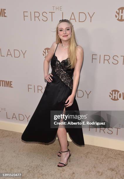 Dakota Fanning attends Showtime's FYC Event and Premiere for "The First Lady" at DGA Theater Complex on April 14, 2022 in Los Angeles, California.